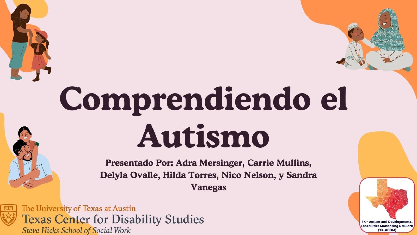 Carta principal "Comprendiendo el autismo" PowerPoint presentacion