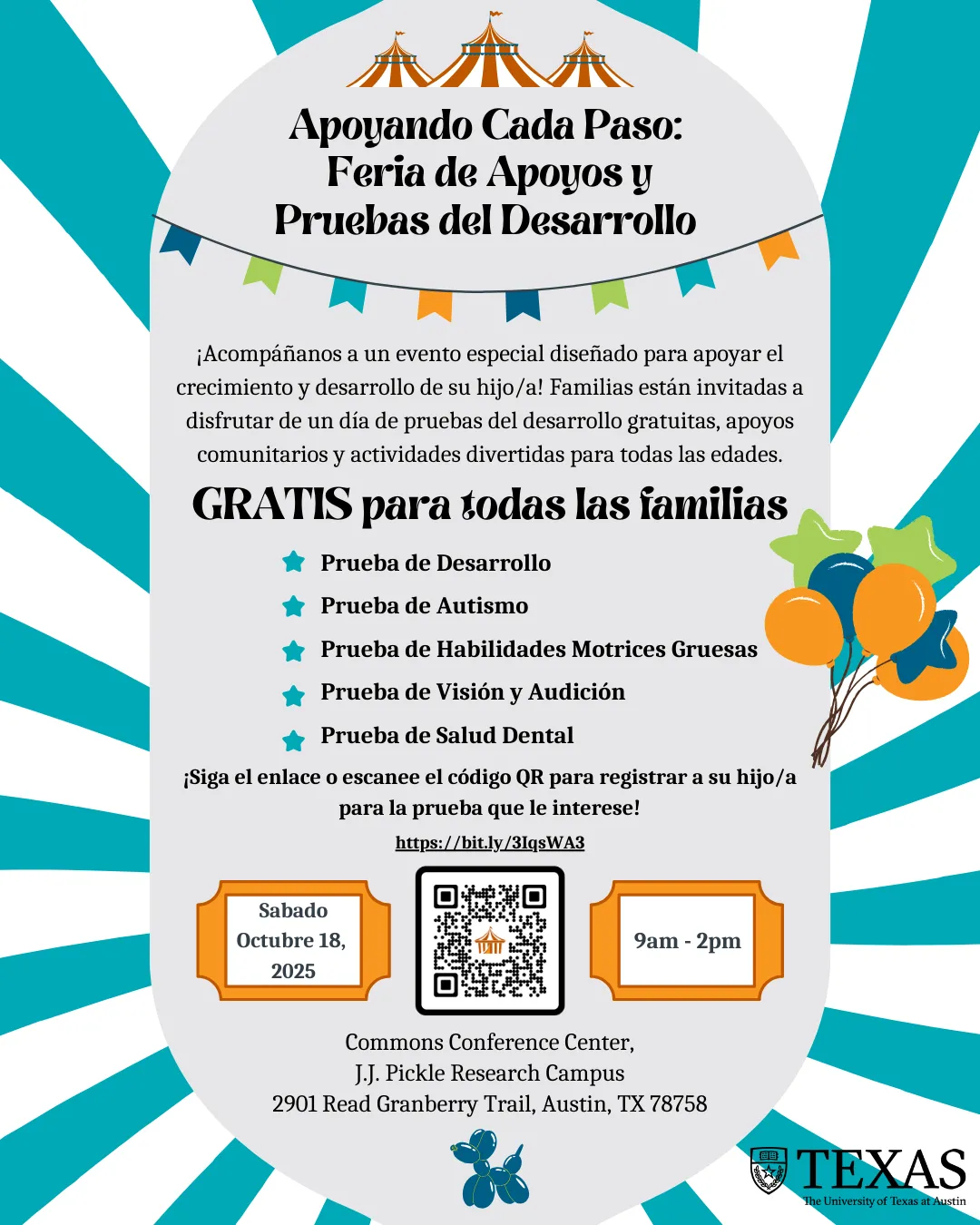 anuncio visual del evento de prueba de desarrollo