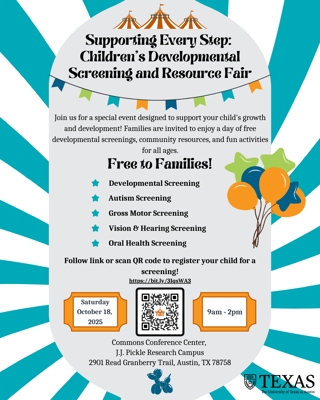 Circus themed event flyer.